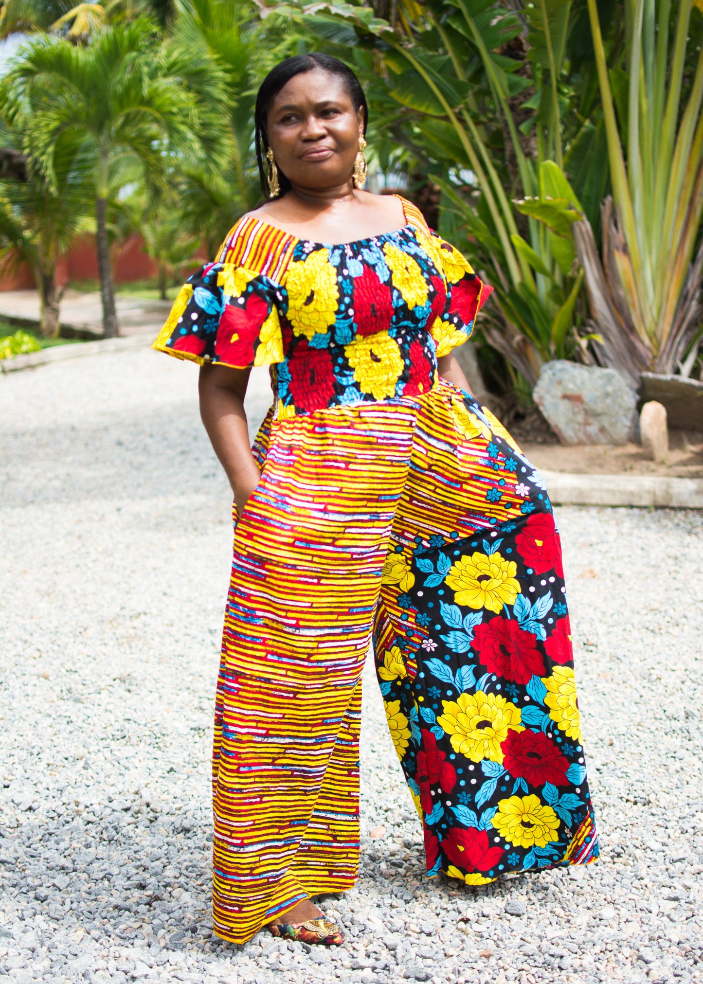 Frances Shirred Waist Jumpsuit