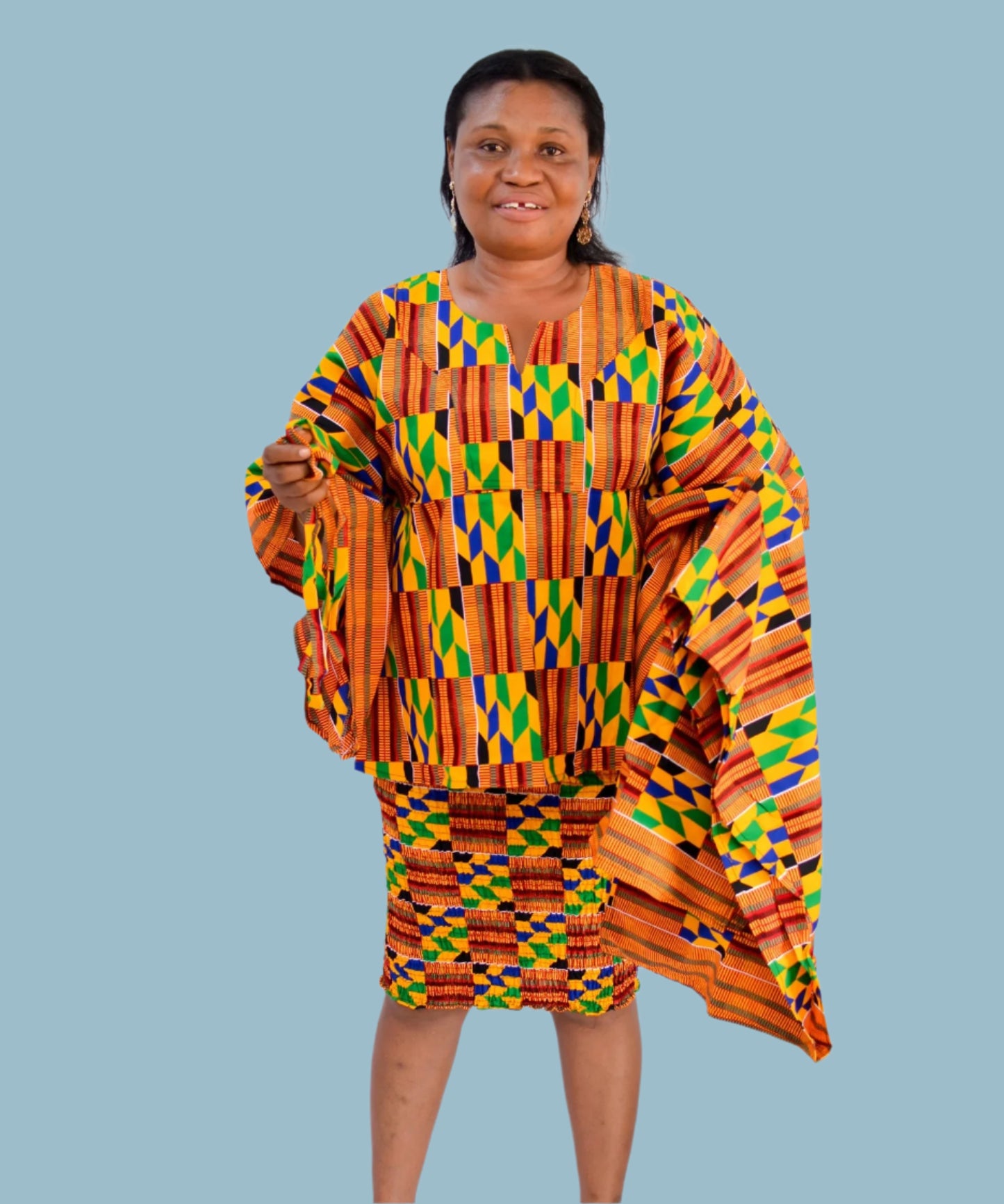 Bethany Batwing Top Pencil Skirt & Scarf