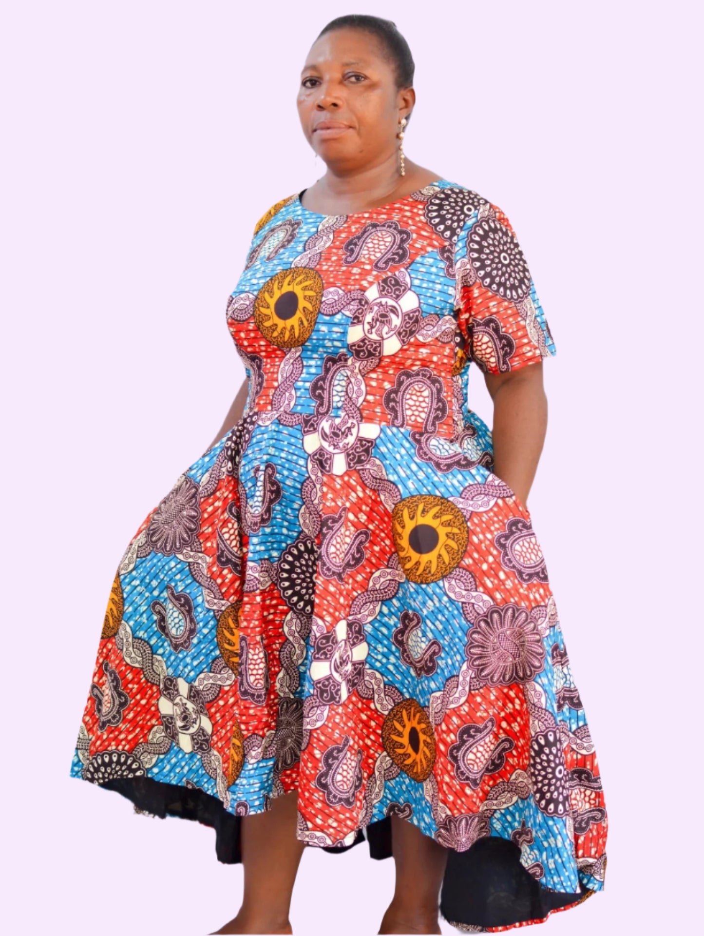 Jade Hi-Lo Fit & Flare Dress and Scarf