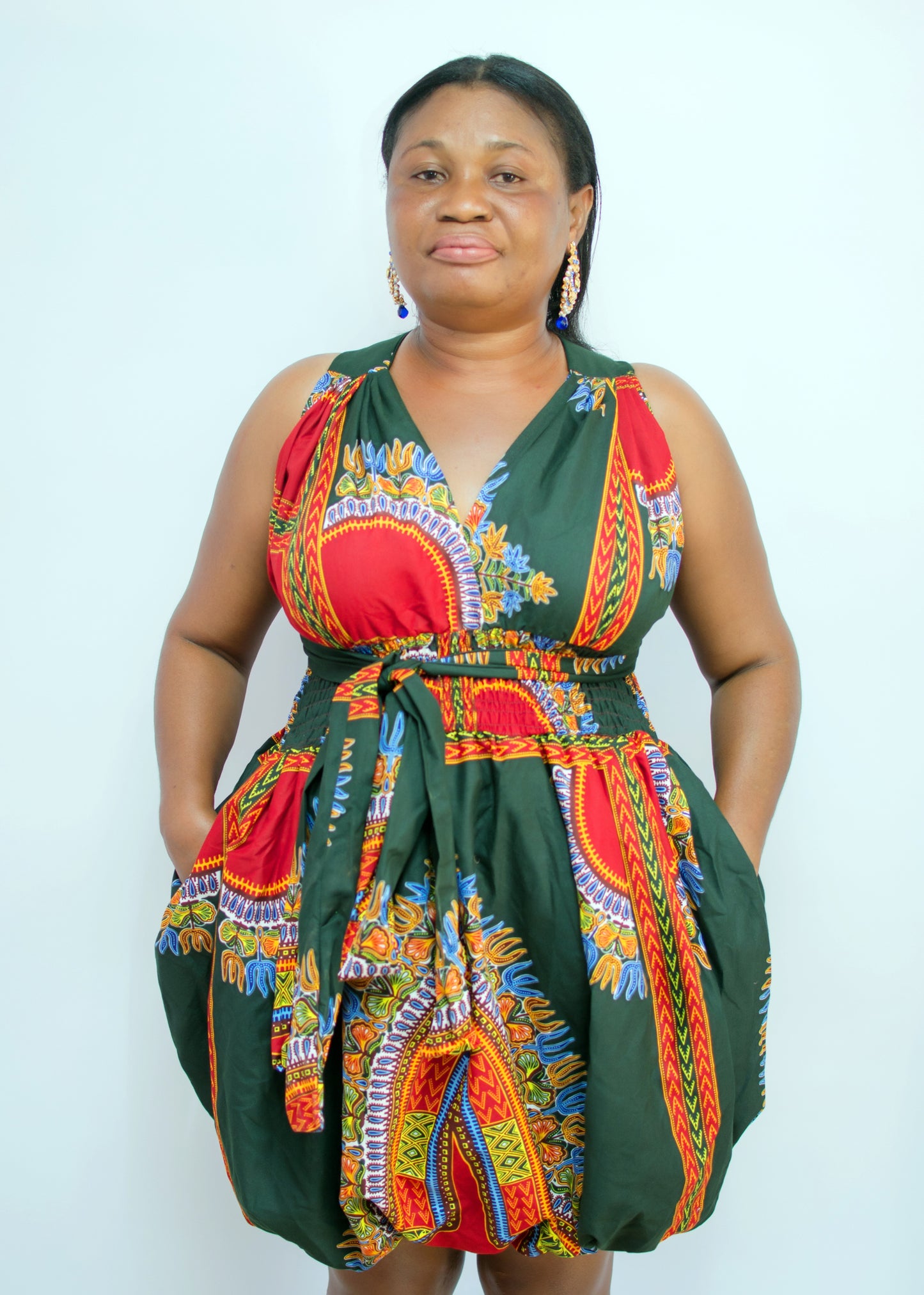 Angelica Balloon Halterneck Dress