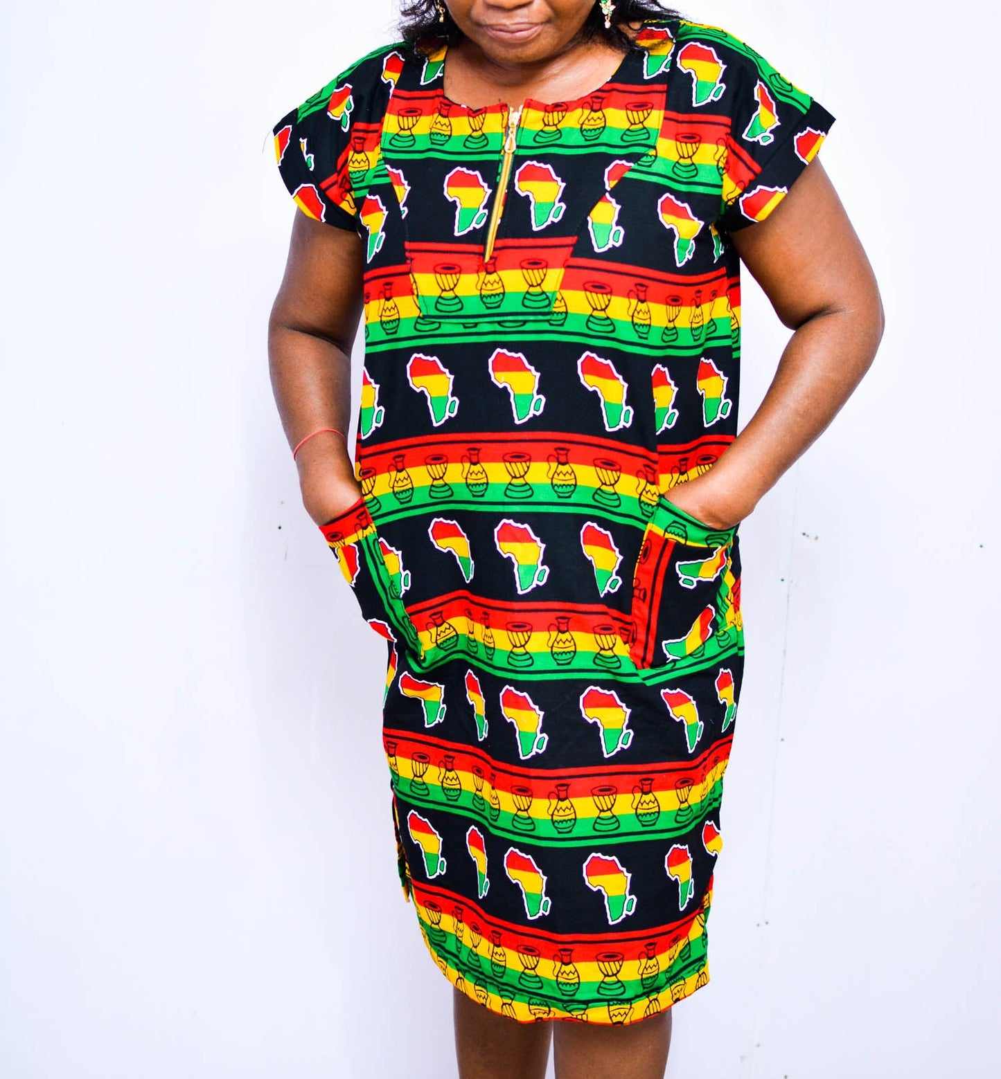 Althea Two Pockets Straight Dress