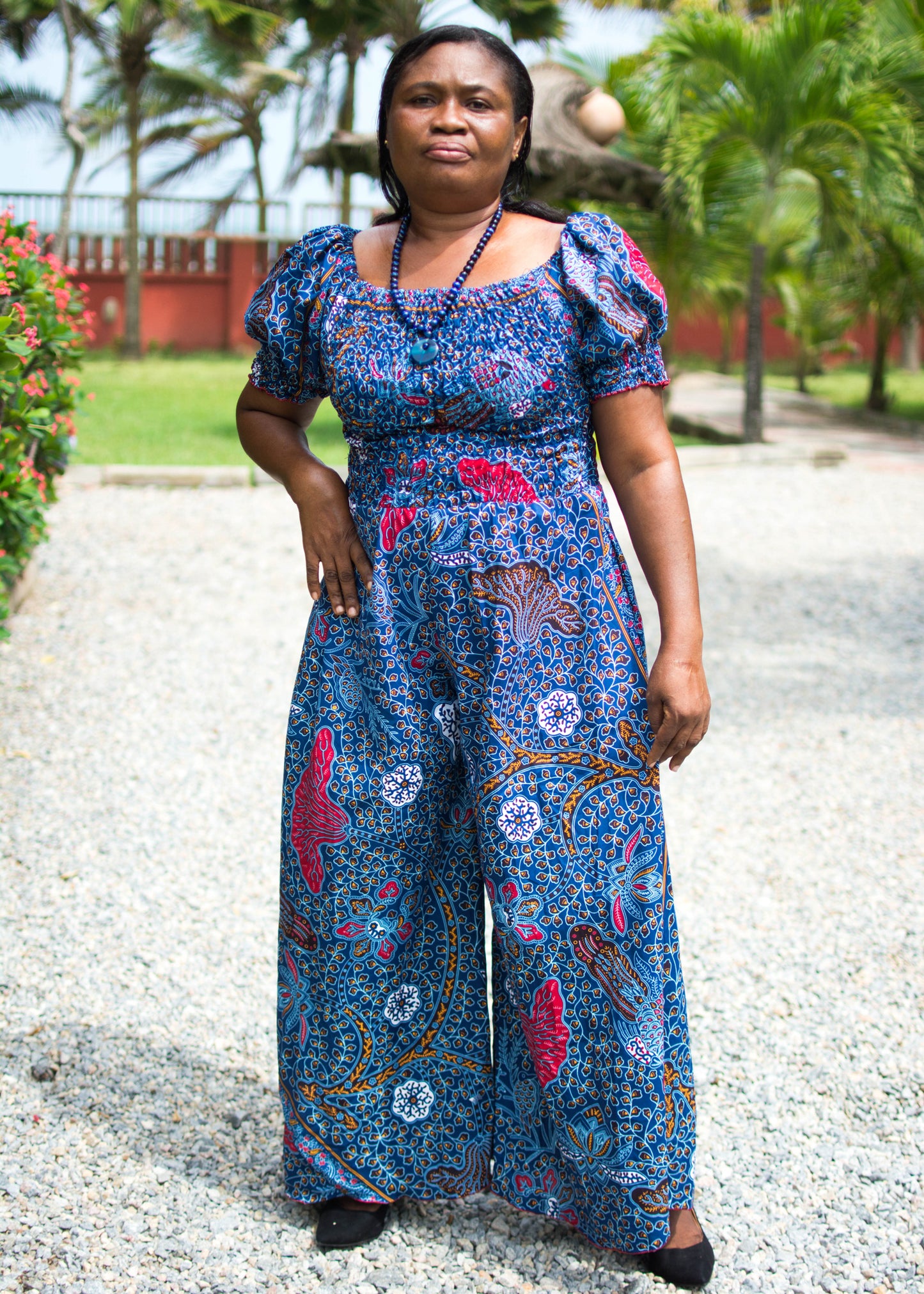 Comfort Shirred Waist Jumpsuit