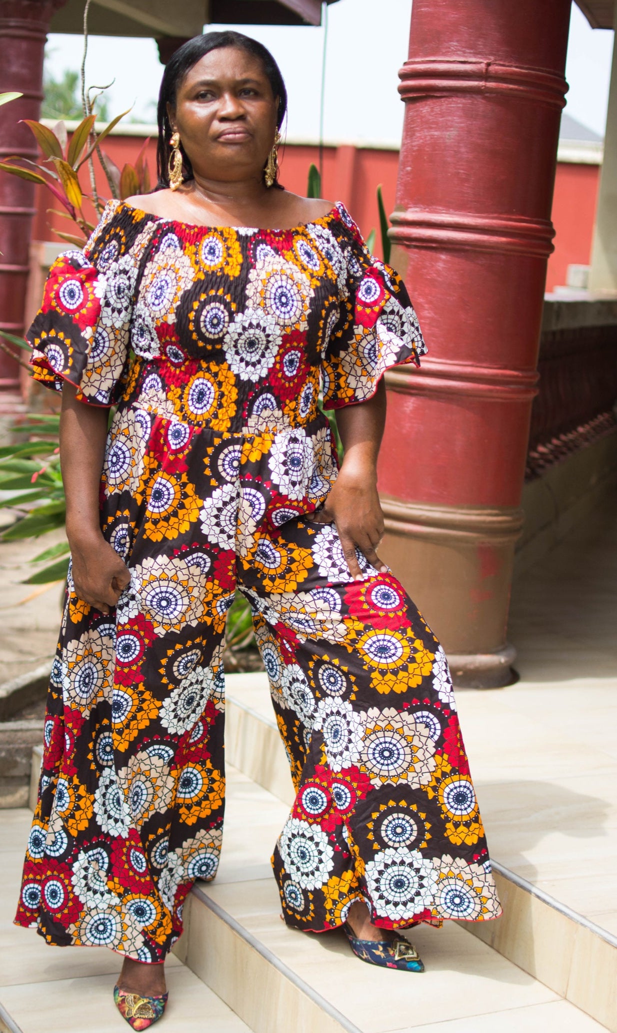 Hilary Shirred Waist Jumpsuit