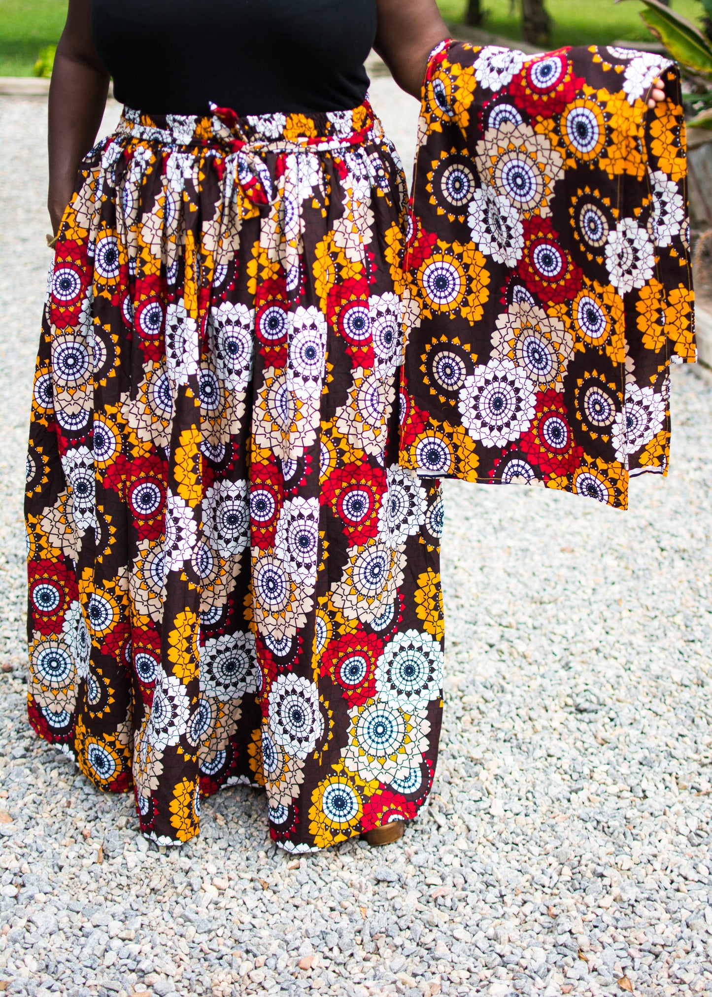 Francine Flowers Maxi Skirt and Scarf