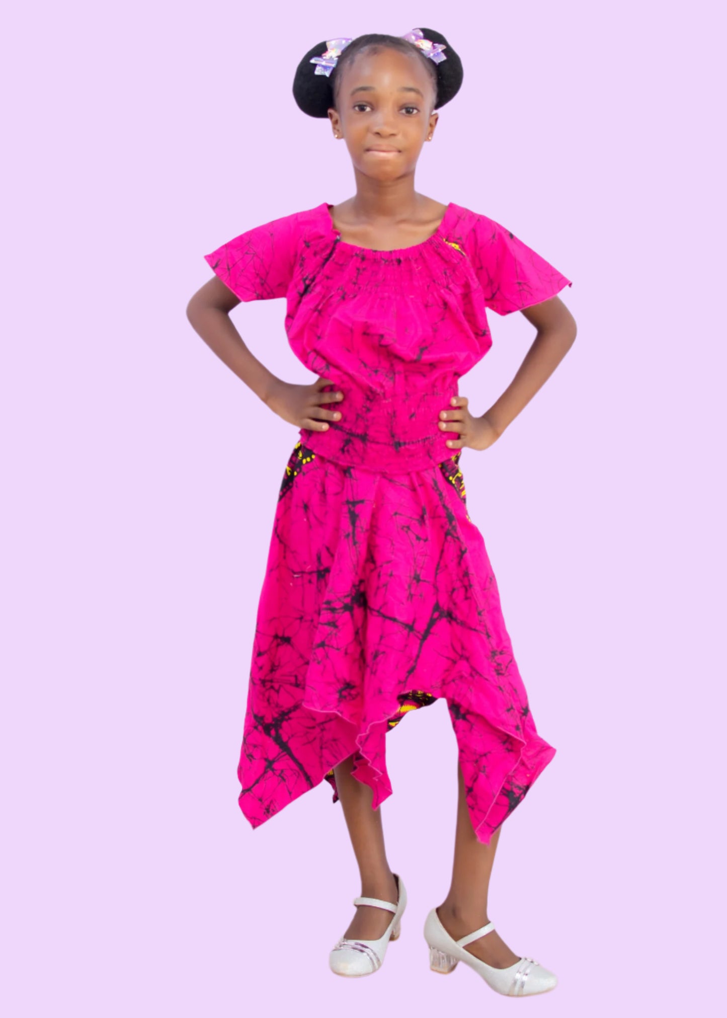 Poppy Batwing Top Pencil Skirt & Scarf