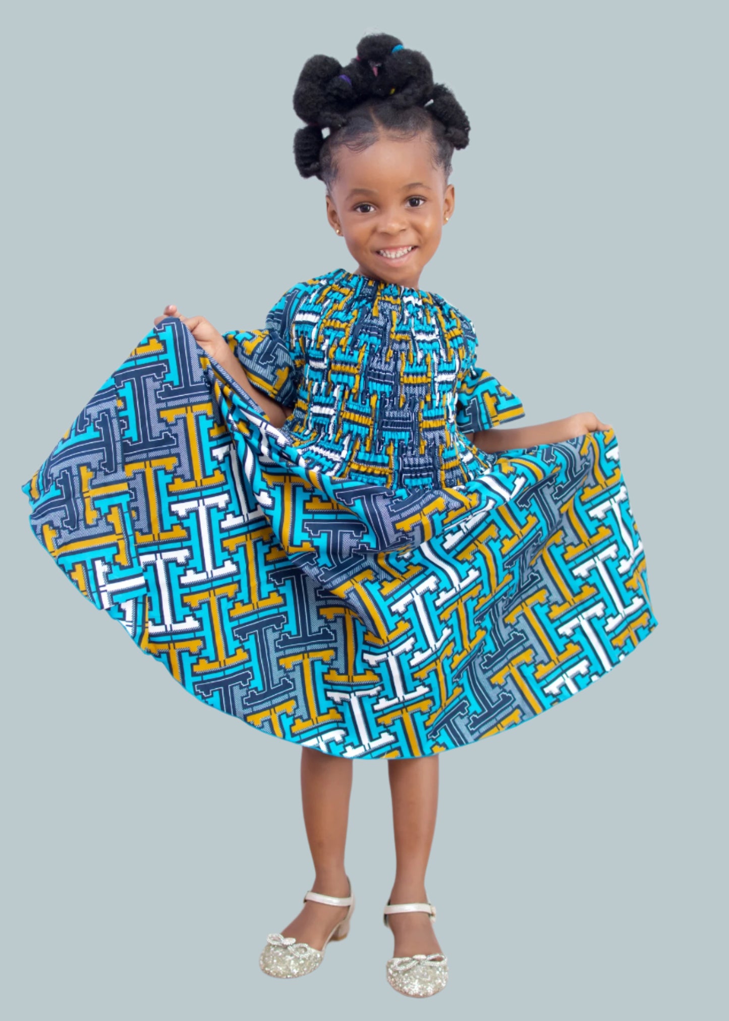 Daliah Shirred Waist Top Skirt & Scarf