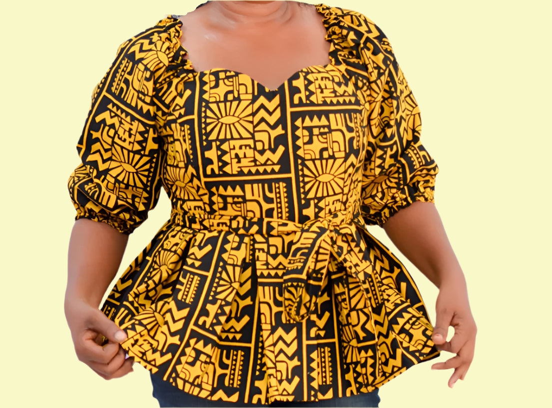 Penny Pleated Peplum Top