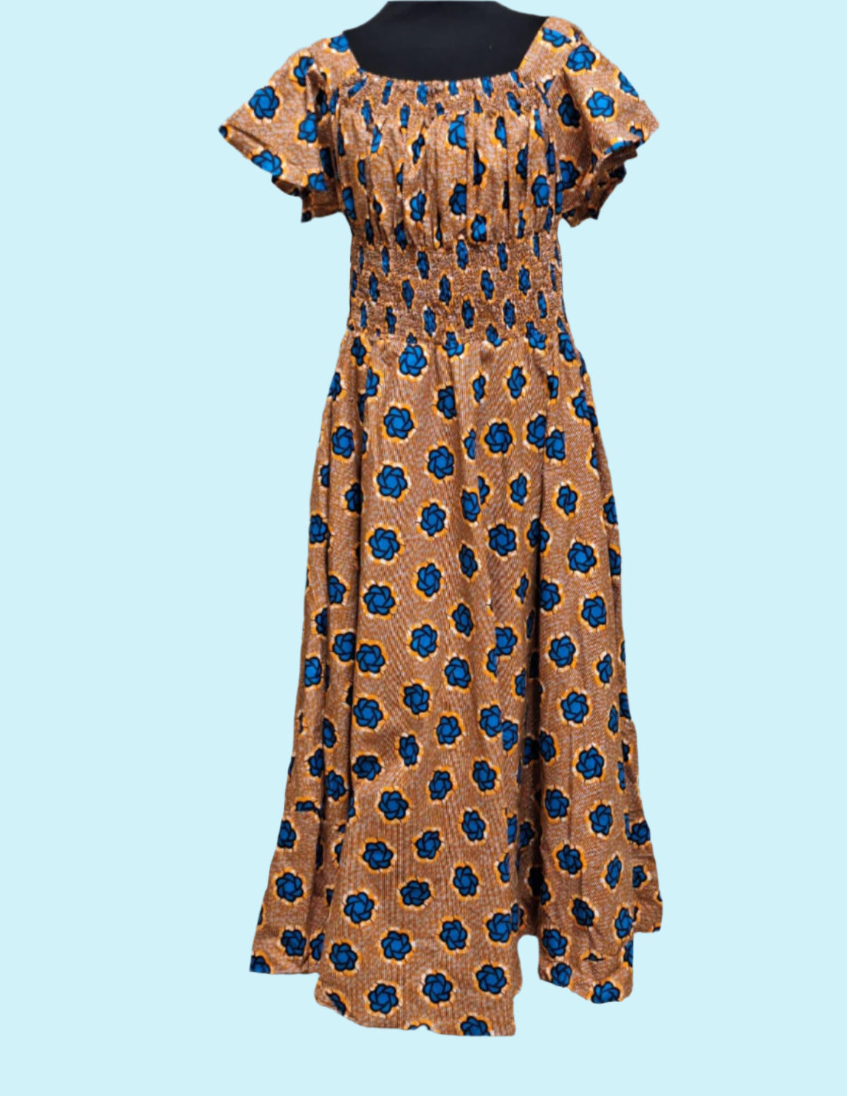 Sabrina Shirred Maxi Dress & Scarf