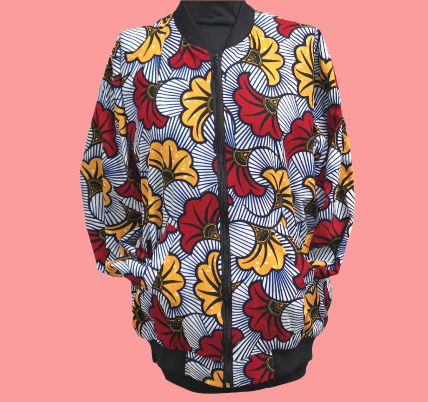 Calliope Salad Print Lightweight Bomber Jacket