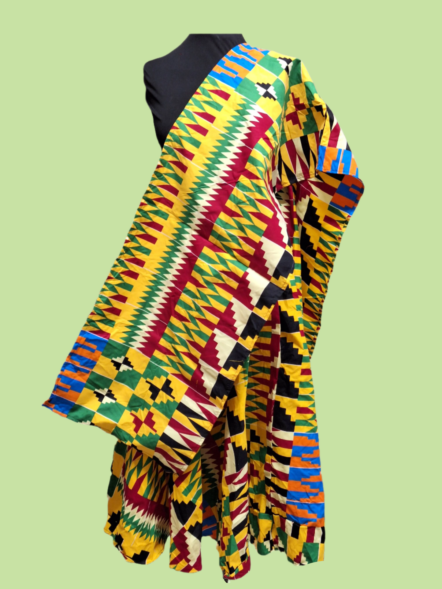 Makida Kente Midi Skirt & Scarf