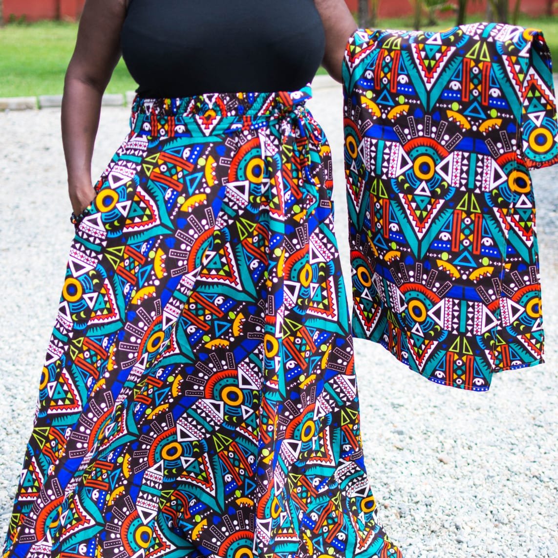 Bizzy Shirred Waist Maxi Skirt