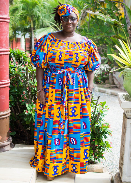 Imani Shirred Straight Dress & Scarf