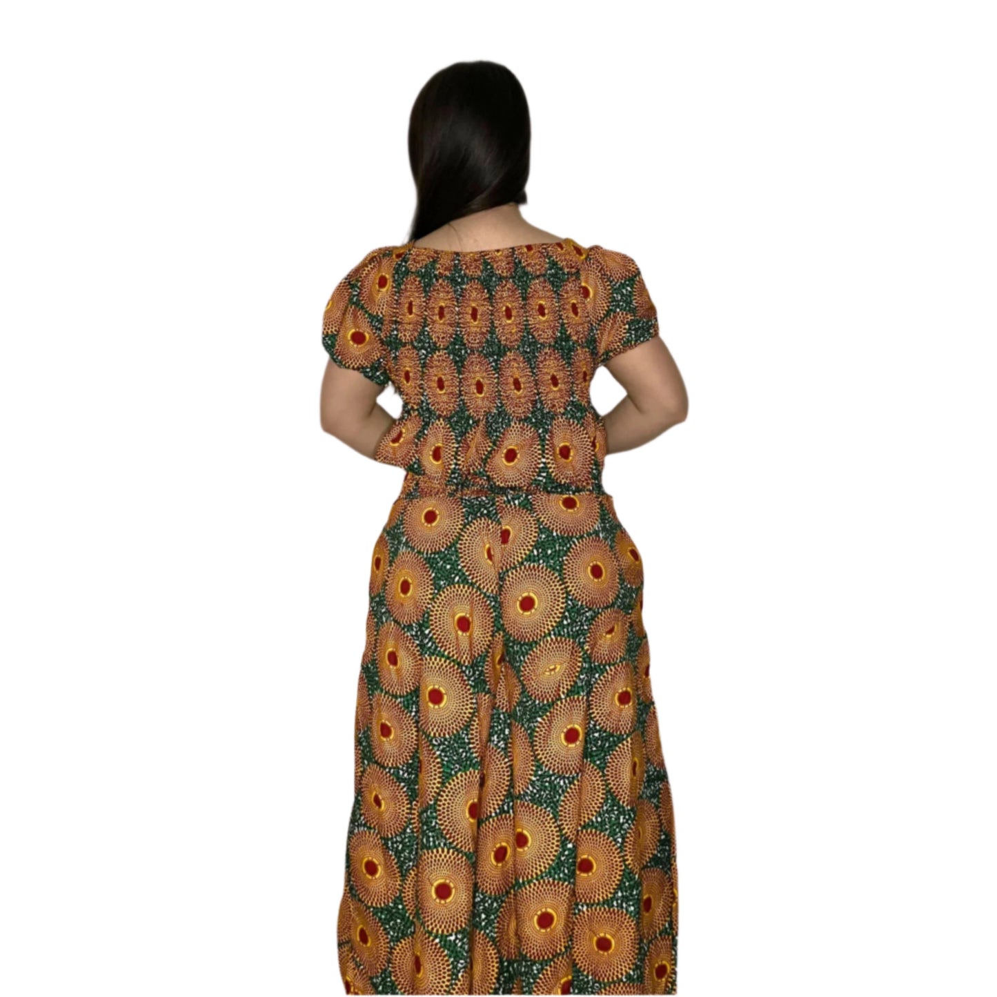Lindsay Ankara Crop Top with Wide Leg Culottes